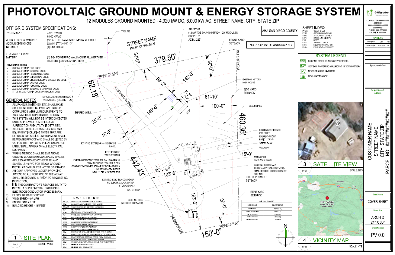 Residential Ground-Mounted Solar Permit Design – USA
